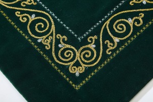 Зеленый шитье шнурами